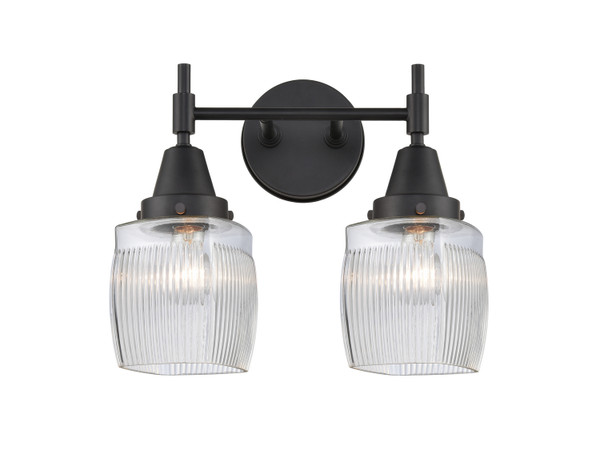 Innovations - 447-2W-BK-G302 - Two Light Bath Vanity - Caden - Matte Black