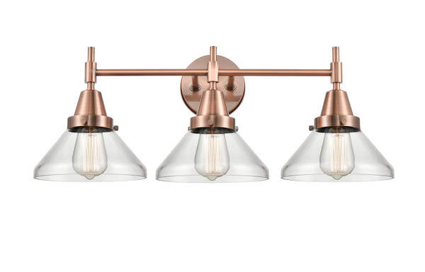 Innovations - 447-3W-AC-G4472 - Three Light Bath Vanity - Caden - Antique Copper
