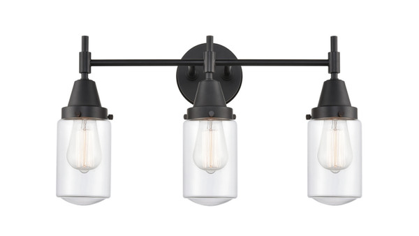 Innovations - 447-3W-BK-G312 - Three Light Bath Vanity - Caden - Matte Black