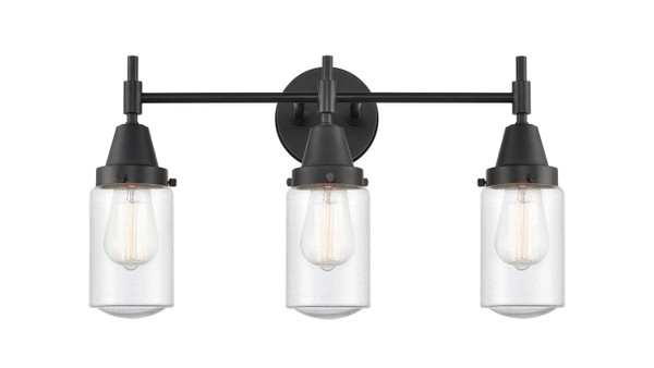 Innovations - 447-3W-BK-G314 - Three Light Bath Vanity - Caden - Matte Black
