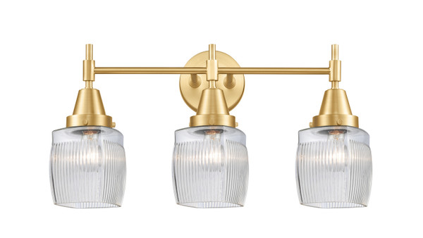 Innovations - 447-3W-SG-G302 - Three Light Bath Vanity - Caden - Satin Gold