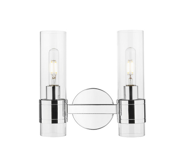 Innovations - 467-2W-PC-G467-CL - Two Light Bath Vanity - Downtown Urban - Polished Chrome