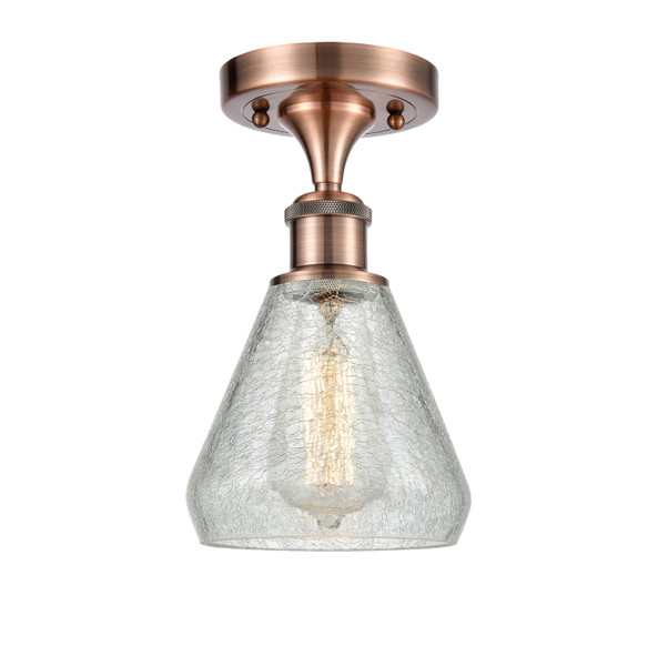 Innovations - 516-1C-AC-G275 - One Light Semi-Flush Mount - Ballston - Antique Copper