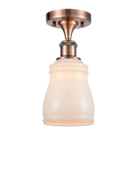Innovations - 516-1C-AC-G391 - One Light Semi-Flush Mount - Ballston - Antique Copper
