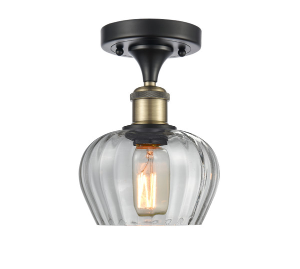Innovations - 516-1C-BAB-G92-LED - LED Semi-Flush Mount - Ballston - Black Antique Brass