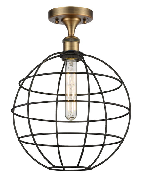 Innovations - 516-1C-BB-CE-12-BK - LED Semi-Flush Mount - Ballston - Brushed Brass