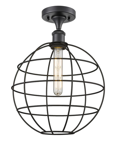 Innovations - 516-1C-BK-CE-12-BK - LED Semi-Flush Mount - Ballston - Matte Black