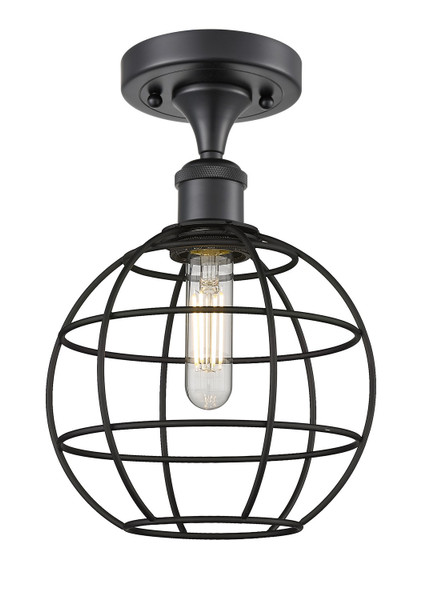 Innovations - 516-1C-BK-CE-8-BK - LED Semi-Flush Mount - Ballston - Matte Black
