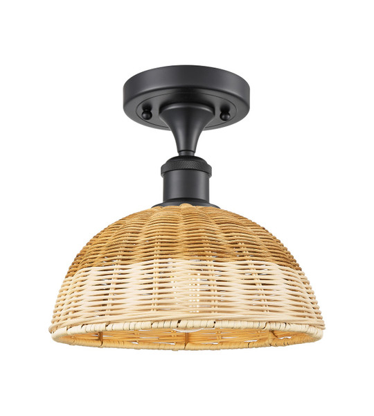 Innovations - 516-1C-BK-NBD2-9-NAT - One Light Semi-Flush Mount - Ballston - Matte Black