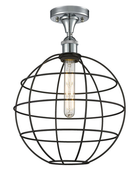 Innovations - 516-1C-PC-CE-12-BK - LED Semi-Flush Mount - Ballston - Polished Chrome