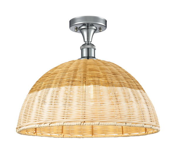 Innovations - 516-1C-PC-NBD2-16-NAT - One Light Semi-Flush Mount - Ballston - Polished Chrome
