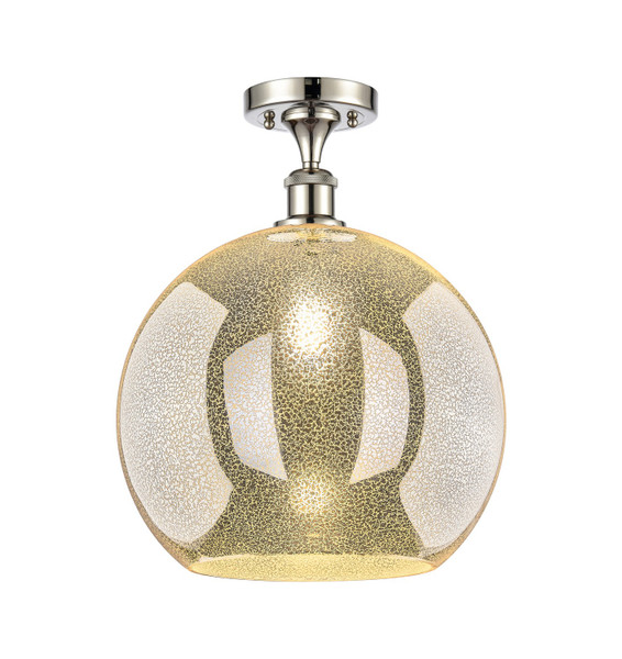Innovations - 516-1C-PN-G128-14 - One Light Semi-Flush Mount - Ballston - Polished Nickel
