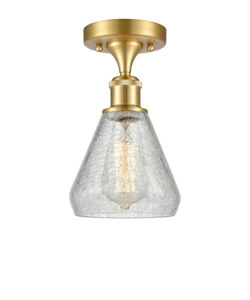 Innovations - 516-1C-SG-G275-LED - LED Semi-Flush Mount - Ballston - Satin Gold