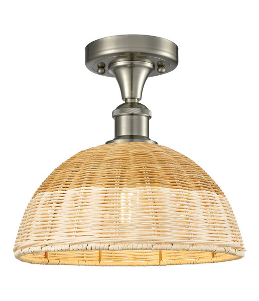 Innovations - 516-1C-SN-NBD2-12-NAT - One Light Semi-Flush Mount - Ballston - Brushed Satin Nickel