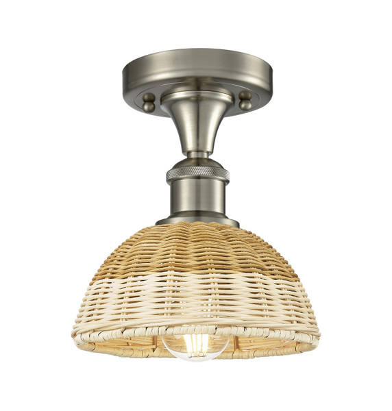 Innovations - 516-1C-SN-NBD2-75-NAT - One Light Semi-Flush Mount - Ballston - Brushed Satin Nickel