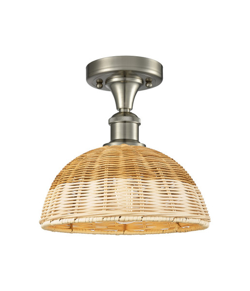 Innovations - 516-1C-SN-NBD2-9-NAT - One Light Semi-Flush Mount - Ballston - Brushed Satin Nickel