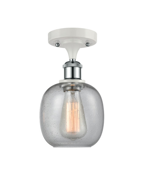 Innovations - 516-1C-WPC-G104 - One Light Semi-Flush Mount - Ballston - White Polished Chrome