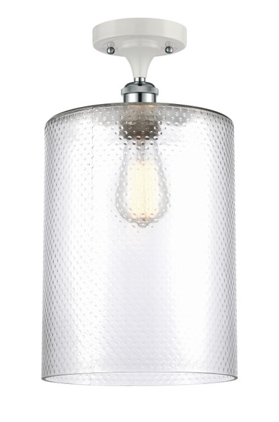 Innovations - 516-1C-WPC-G112-L - One Light Semi-Flush Mount - Ballston - White Polished Chrome