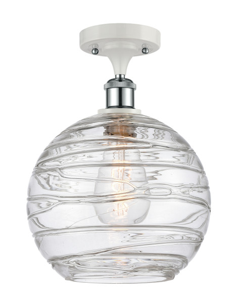 Innovations - 516-1C-WPC-G1213-10 - One Light Semi-Flush Mount - Ballston - White Polished Chrome