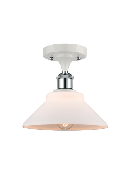 Innovations - 516-1C-WPC-G131-LED - LED Semi-Flush Mount - Ballston - White Polished Chrome