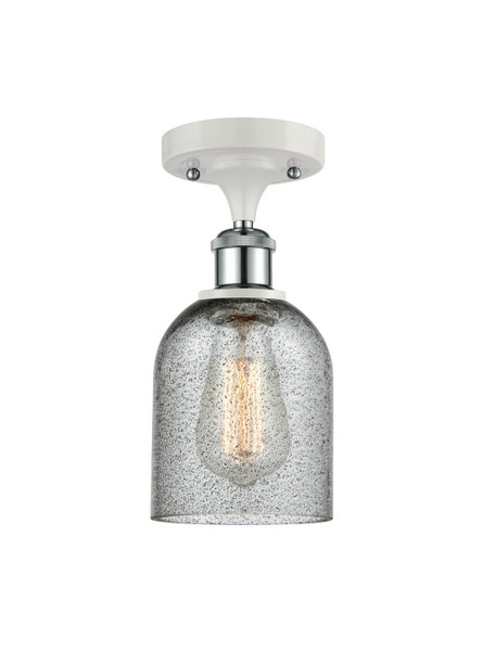 Innovations - 516-1C-WPC-G257 - One Light Semi-Flush Mount - Ballston - White Polished Chrome