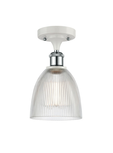 Innovations - 516-1C-WPC-G382-LED - LED Semi-Flush Mount - Ballston - White Polished Chrome