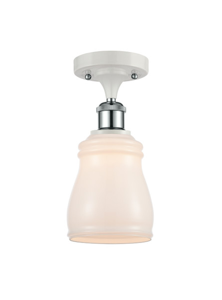 Innovations - 516-1C-WPC-G391 - One Light Semi-Flush Mount - Ballston - White Polished Chrome