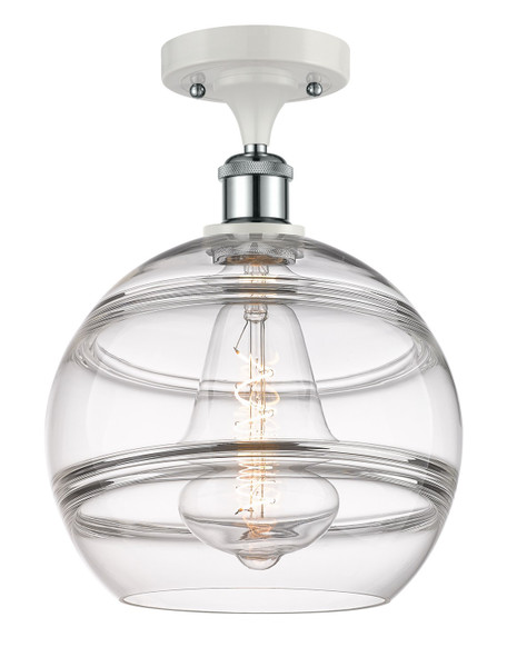Innovations - 516-1C-WPC-G556-10CL - One Light Semi-Flush Mount - Ballston - White Polished Chrome