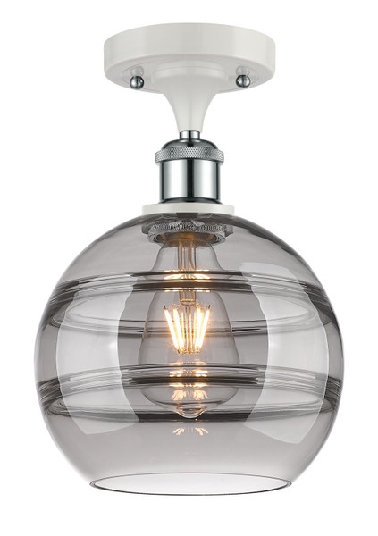 Innovations - 516-1C-WPC-G556-8SM - One Light Semi-Flush Mount - Ballston - White Polished Chrome