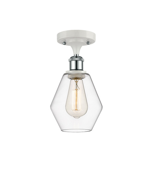 Innovations - 516-1C-WPC-G652-6-LED - LED Semi-Flush Mount - Ballston - White Polished Chrome