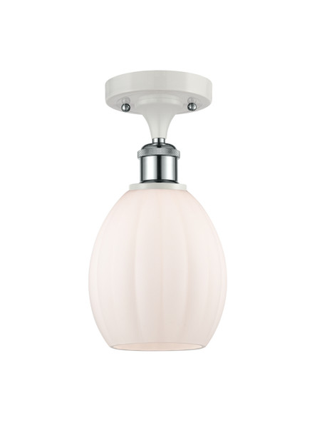 Innovations - 516-1C-WPC-G81 - One Light Semi-Flush Mount - Ballston - White Polished Chrome