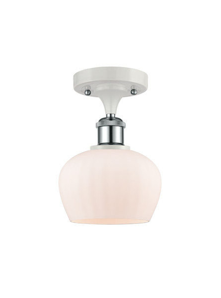 Innovations - 516-1C-WPC-G91 - One Light Semi-Flush Mount - Ballston - White Polished Chrome