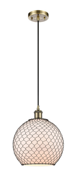 Innovations - 516-1P-AB-G121-10CBK - One Light Mini Pendant - Ballston - Antique Brass
