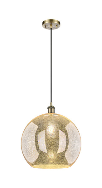 Innovations - 516-1P-AB-G128-14 - One Light Pendant - Ballston - Antique Brass