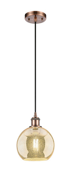 Innovations - 516-1P-AC-G128-8 - One Light Mini Pendant - Ballston - Antique Copper