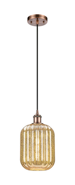 Innovations - 516-1P-AC-G460-7ME - One Light Mini Pendant - Ballston - Antique Copper