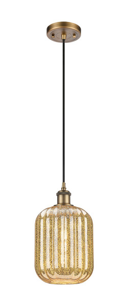Innovations - 516-1P-BB-G460-7ME - One Light Mini Pendant - Ballston - Brushed Brass