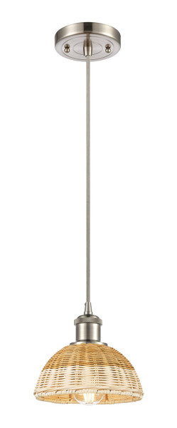 Innovations - 516-1P-SN-NBD2-75-NAT - One Light Mini Pendant - Ballston - Brushed Satin Nickel
