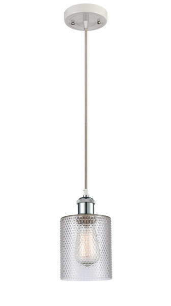 Innovations - 516-1P-WPC-G112-LED - LED Mini Pendant - Ballston - White Polished Chrome