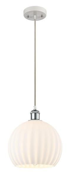 Innovations - 516-1P-WPC-G1217-10WV - LED Mini Pendant - Ballston - White Polished Chrome