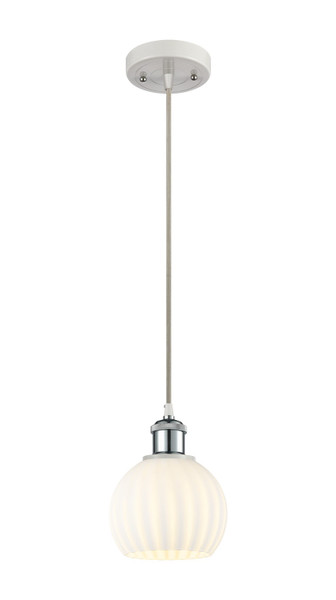 Innovations - 516-1P-WPC-G1217-6WV - LED Mini Pendant - Ballston - White Polished Chrome
