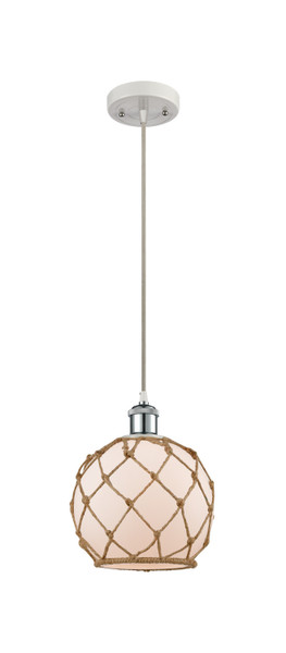 Innovations - 516-1P-WPC-G121-8RB-LED - LED Mini Pendant - Ballston - White Polished Chrome