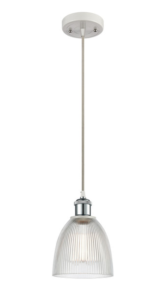 Innovations - 516-1P-WPC-G382 - One Light Mini Pendant - Ballston - White Polished Chrome