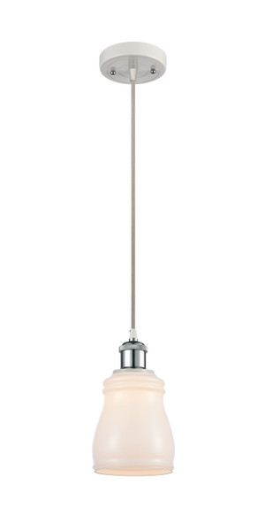 Innovations - 516-1P-WPC-G391 - One Light Mini Pendant - Ballston - White Polished Chrome