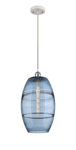 Innovations - 516-1P-WPC-G557-10BL - One Light Mini Pendant - Ballston - White Polished Chrome