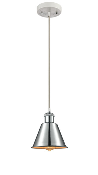 Innovations - 516-1P-WPC-M8-LED - LED Mini Pendant - Ballston - White Polished Chrome