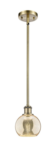 Innovations - 516-1S-AB-G128-6 - One Light Mini Pendant - Ballston - Antique Brass