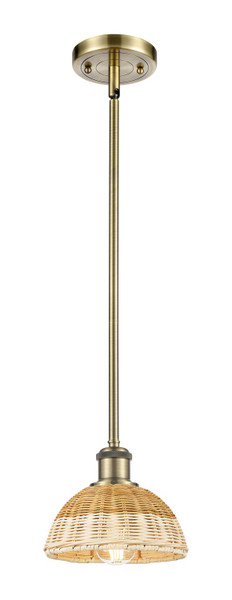 Innovations - 516-1S-AB-NBD2-75-NAT - One Light Mini Pendant - Ballston - Antique Brass