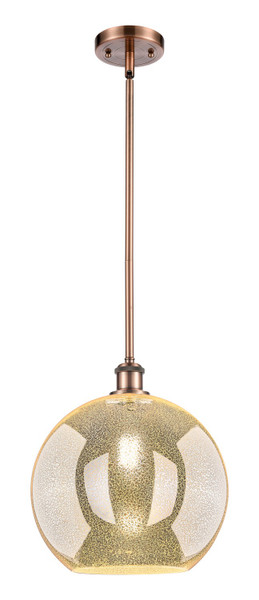Innovations - 516-1S-AC-G128-12 - One Light Mini Pendant - Ballston - Antique Copper