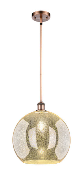 Innovations - 516-1S-AC-G128-14 - One Light Pendant - Ballston - Antique Copper